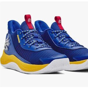 Size 12 Mens Under Armour Curry 3Z7 Basketball Shoes Warriors Blue Yellow